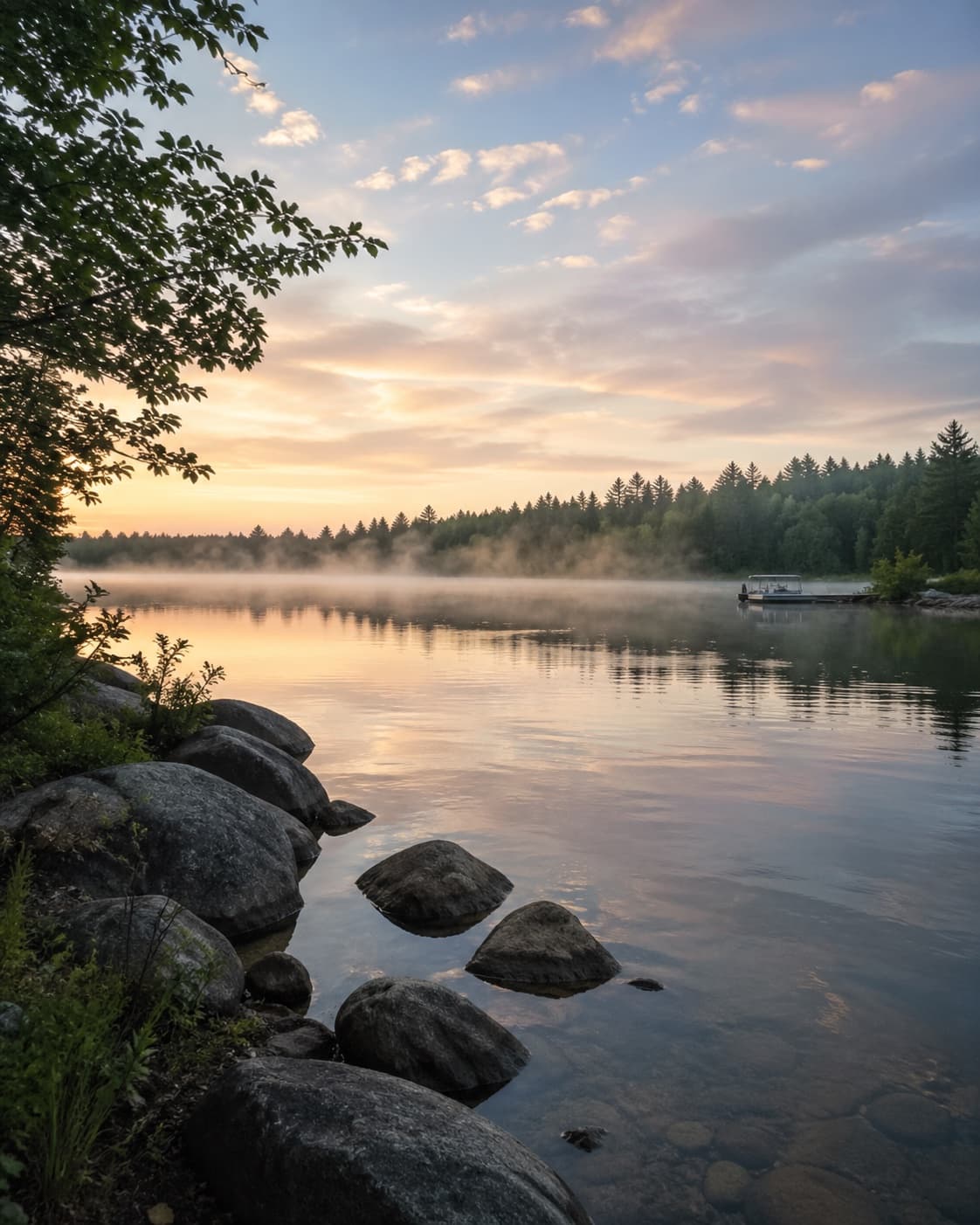 Lakeside at dawn